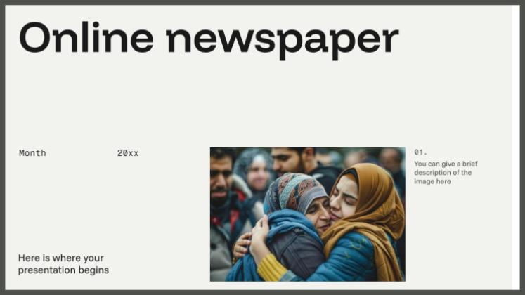 온라인 신문 프레젠테이션 템플릿