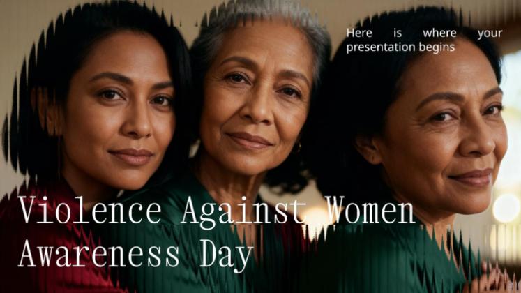 Modelo de apresentação Dia de Conscientização sobre a Violência Contra a Mulher