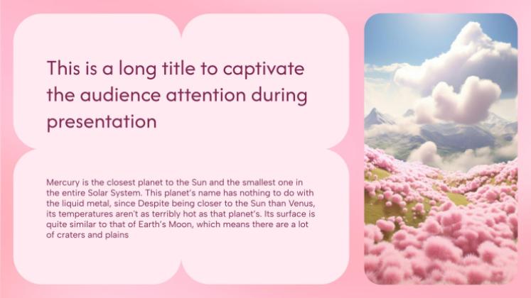 Plantilla de presentación Color rosa pastel