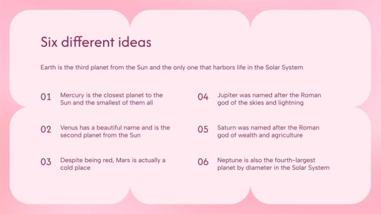 Plantilla de presentación Color rosa pastel