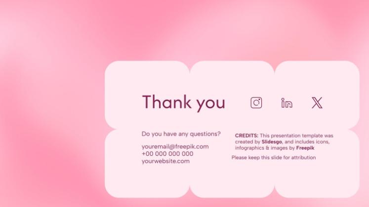 Plantilla de presentación Color rosa pastel