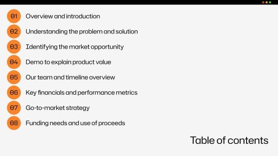 스타트업 피치 데크 프레젠테이션 템플릿