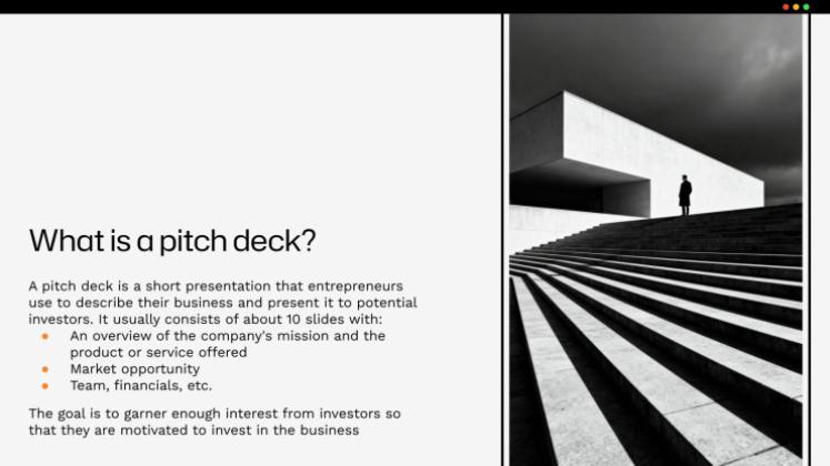 스타트업 피치 데크 프레젠테이션 템플릿