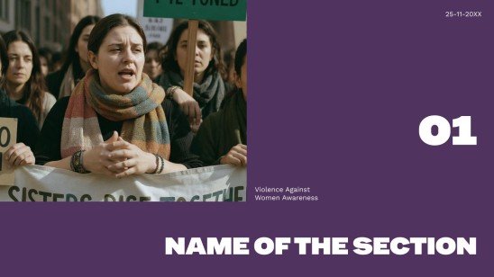 Journée de sensibilisation à la violence à l'égard des femmes Modèles de présentation