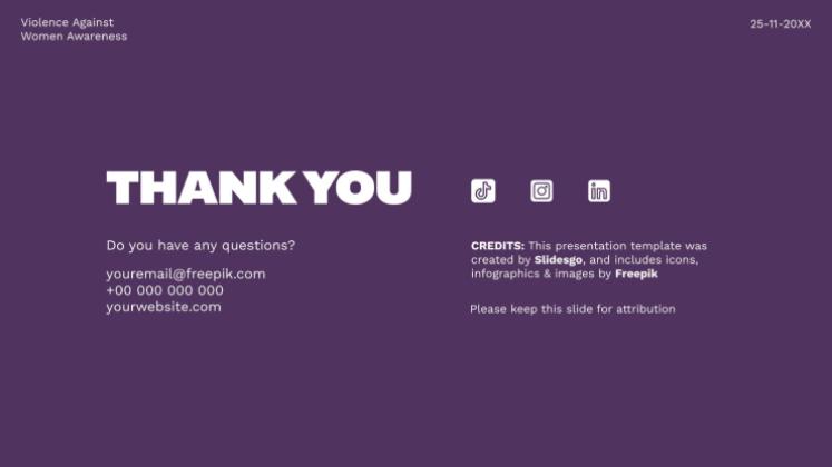 Journée de sensibilisation à la violence à l'égard des femmes Modèles de présentation
