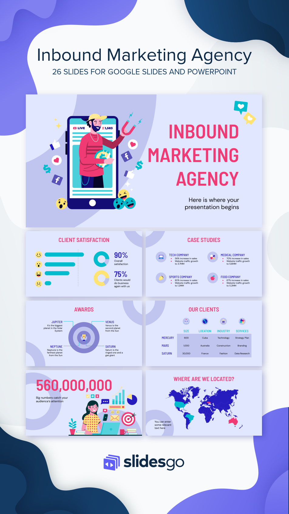Inbound Marketing Agency Google Slides and PPT template