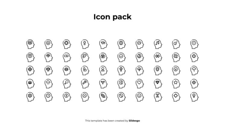 Infografiken zum Thema psychische Gesundheit Präsentationsvorlage