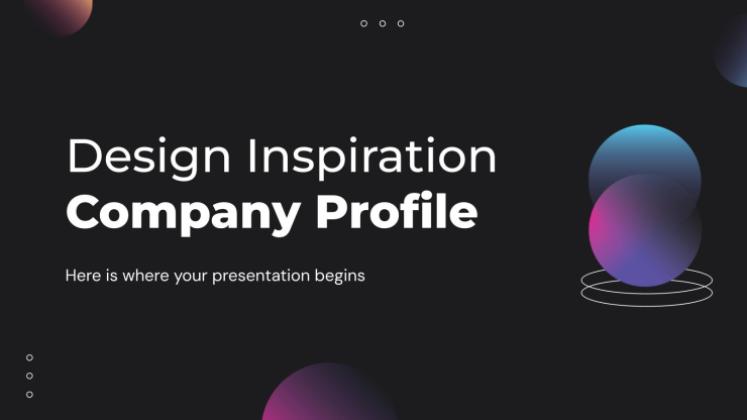 Modelo de apresentação Perfil da empresa de inspiração de design
