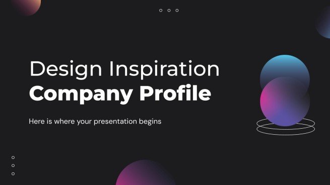 Modelo de apresentação Perfil da empresa de inspiração de design