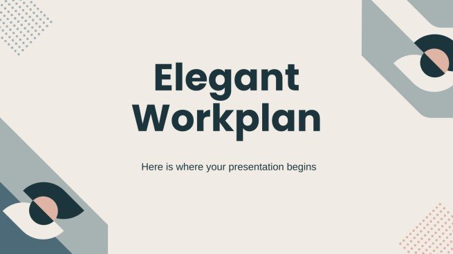 Plantilla de presentación Plan de trabajo elegante