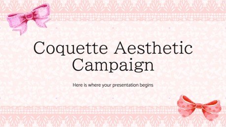 Modelo de apresentação Campanha de estética Coquette