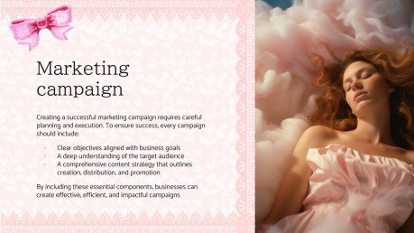 Modelo de apresentação Campanha de estética Coquette