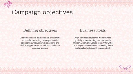 Modelo de apresentação Campanha de estética Coquette