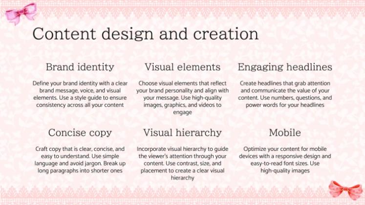 Modelo de apresentação Campanha de estética Coquette