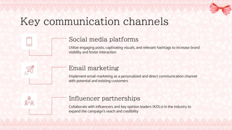 Modelo de apresentação Campanha de estética Coquette