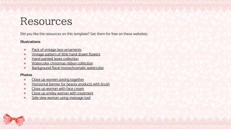 Modelo de apresentação Campanha de estética Coquette