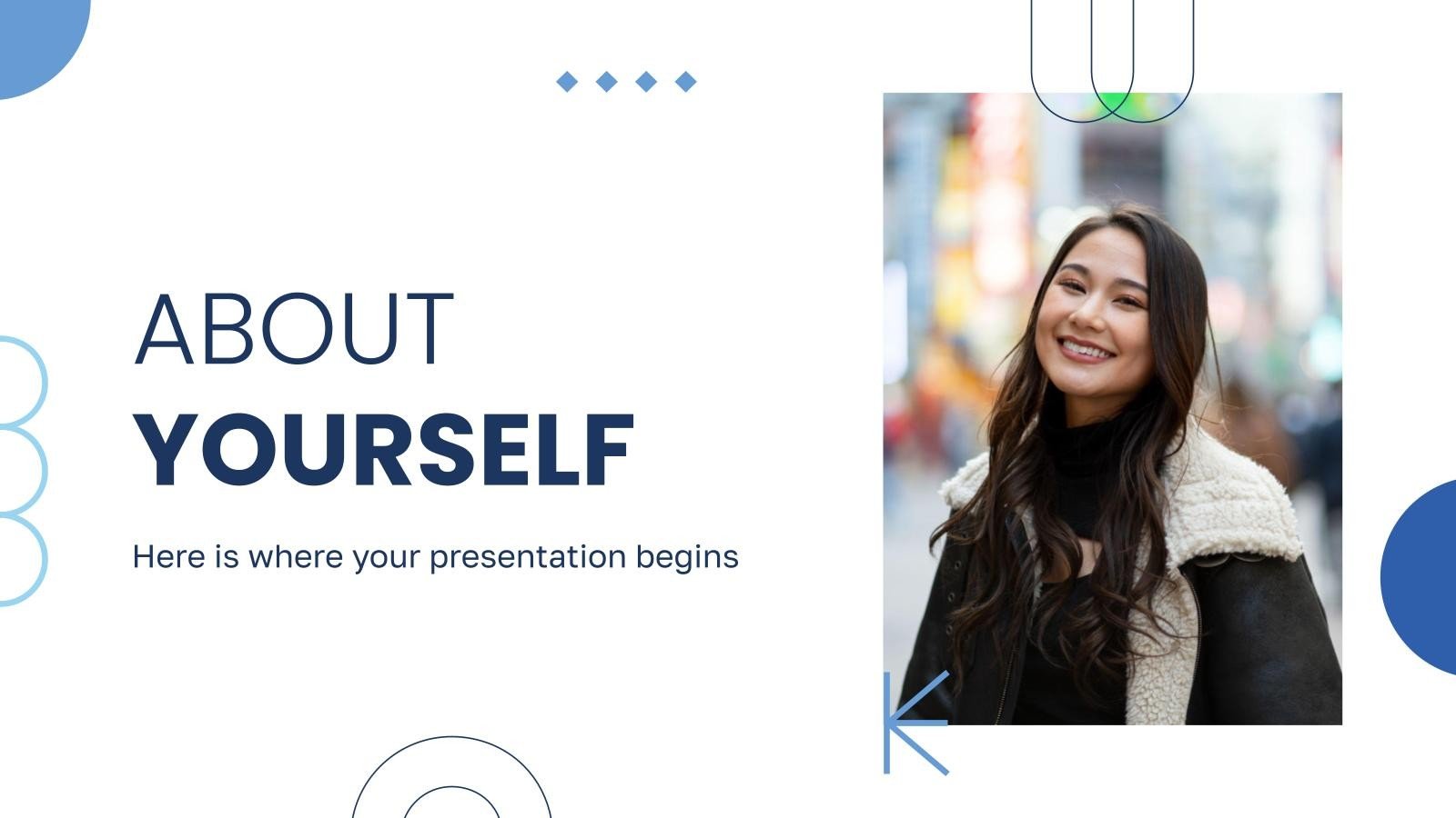 About Yourself presentation template 