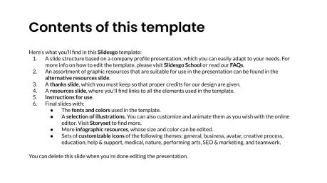 Profil d'affaires élégant en blanc cassé Modèles de présentation