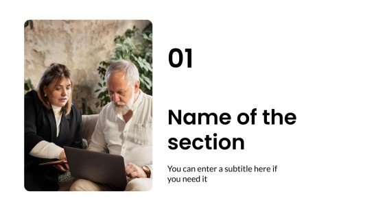 Profil d'affaires élégant en blanc cassé Modèles de présentation