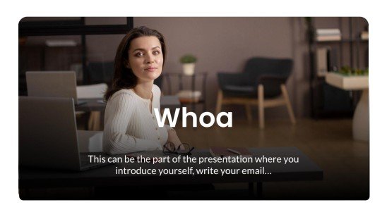 Profil d'affaires élégant en blanc cassé Modèles de présentation