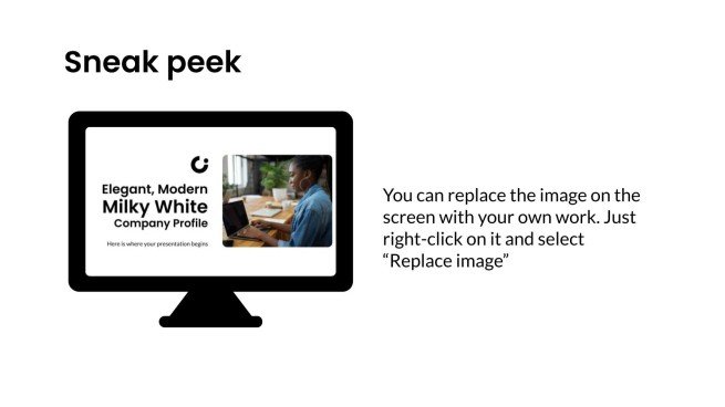 Profil d'affaires élégant en blanc cassé Modèles de présentation