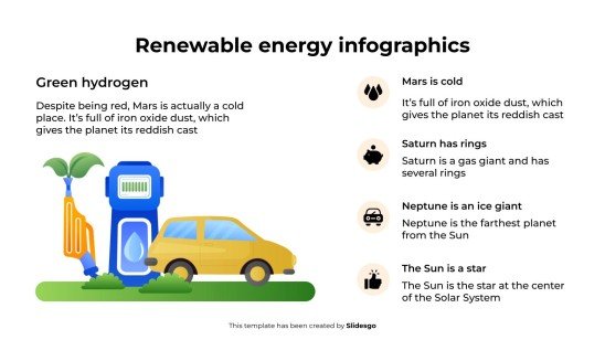 Modelo de apresentação Infográficos sobre energias renováveis
