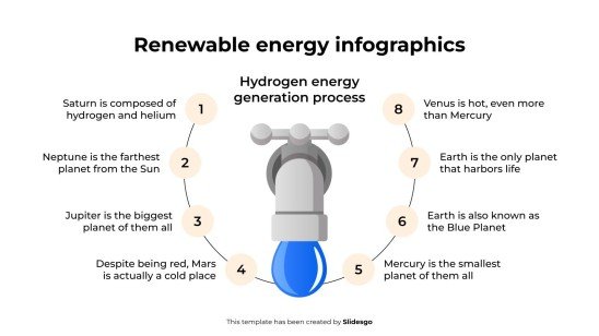 Modelo de apresentação Infográficos sobre energias renováveis