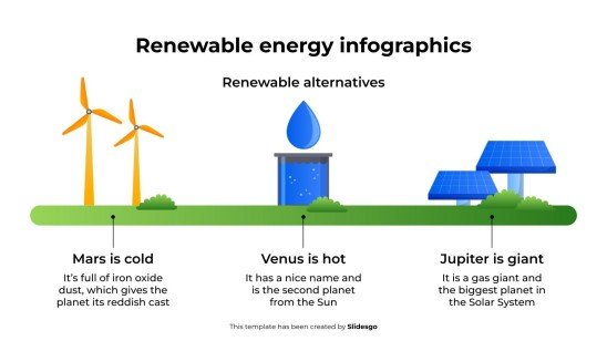 Modelo de apresentação Infográficos sobre energias renováveis