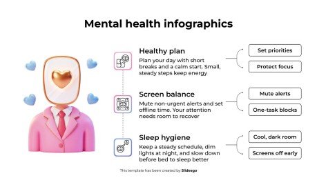 Mental Health Infographics presentation template 