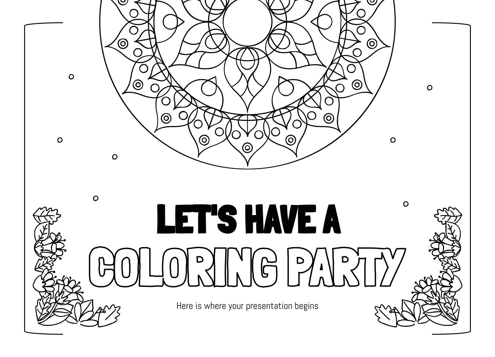 Let's Have a Coloring Party! | Google Slides & PowerPoint