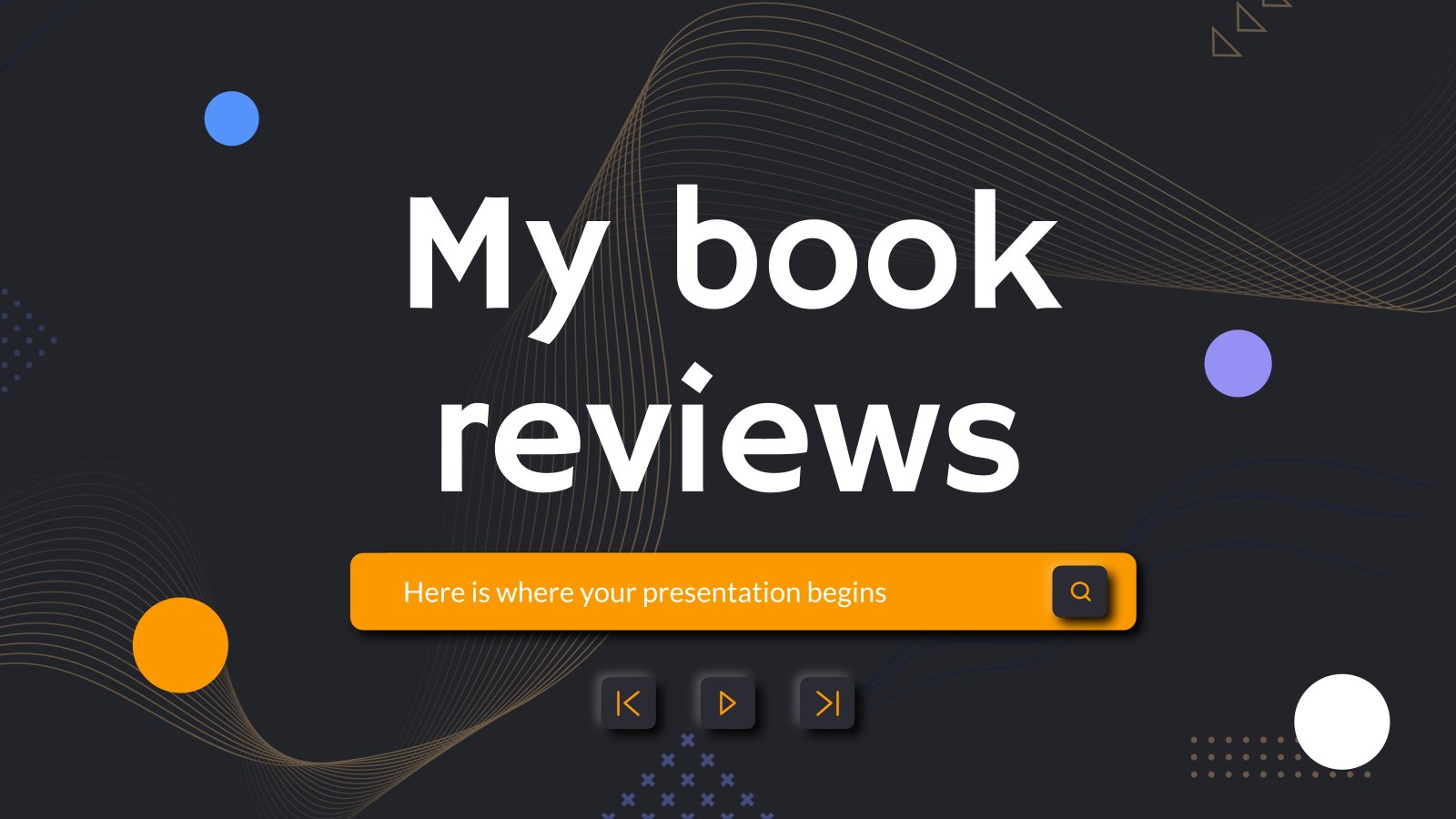 My Book Reviews presentation template 