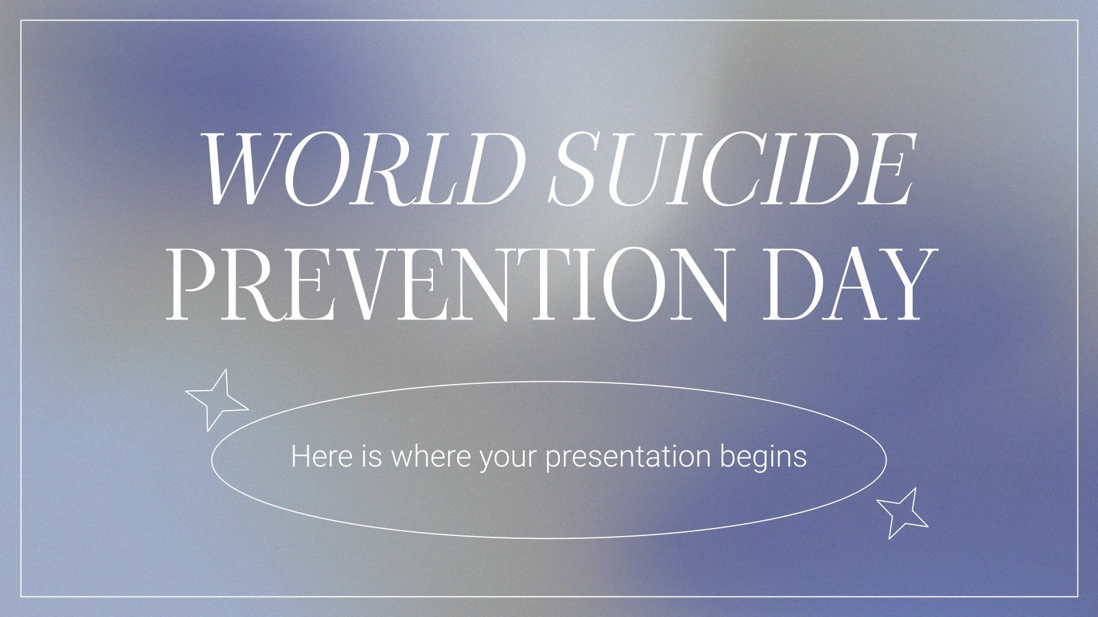 Journée mondiale de la prévention du suicide Modèles de présentation