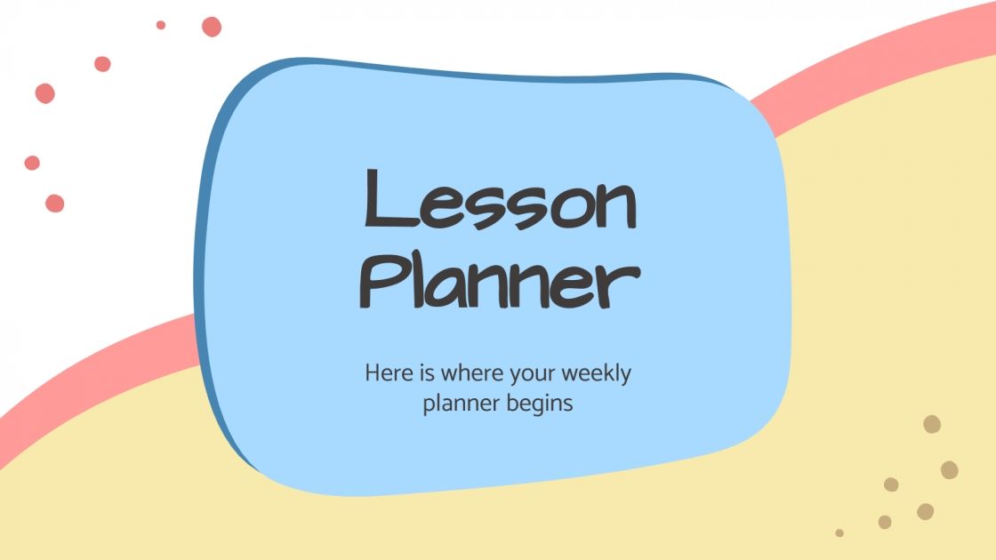 Lesson Planner Google Slides theme and PowerPoint template