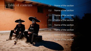 Día de Muertos presentation template 