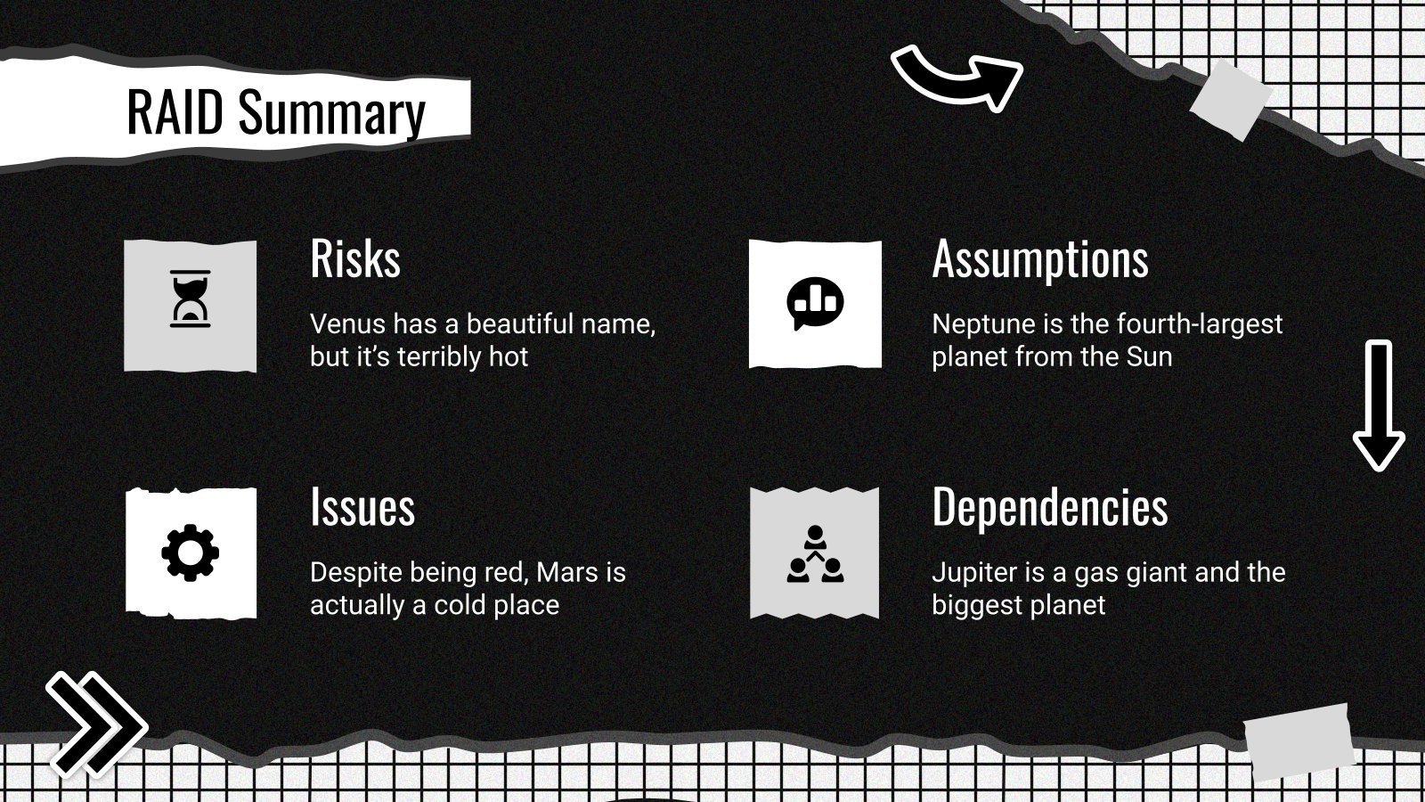 Reunión profesional estilo scrapbook Google Slides y PPT