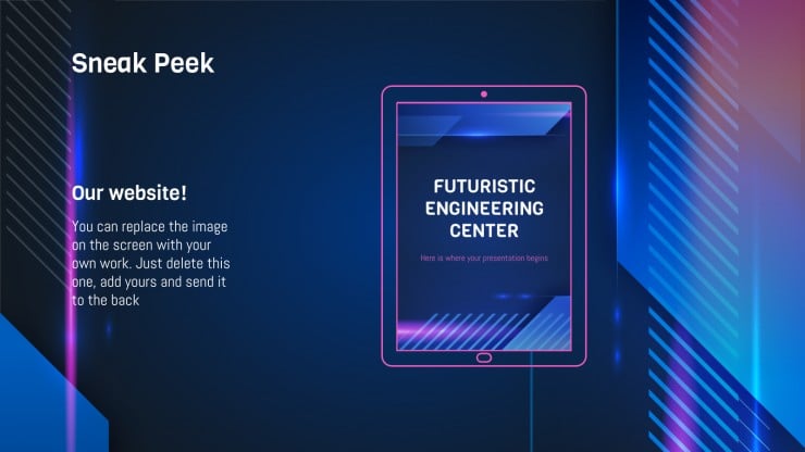 Futuristic Engineering Center presentation template 