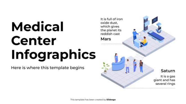Modelo de apresentação Infográficos do Centro Médico