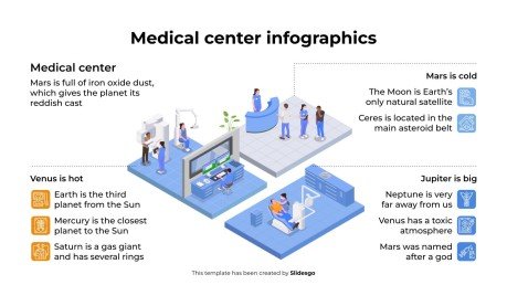 Modelo de apresentação Infográficos do Centro Médico