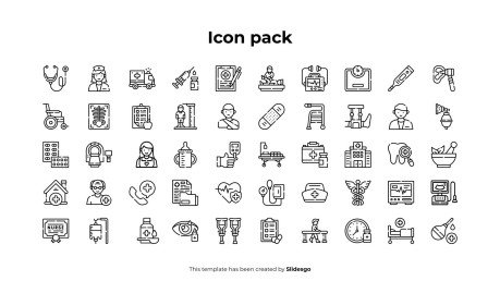 Modelo de apresentação Infográficos do Centro Médico