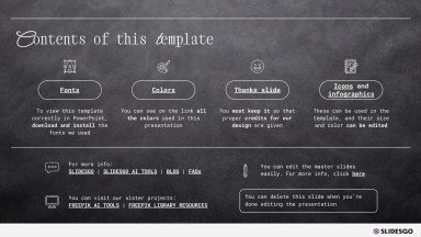 창의적인 칠판 디자인 프레젠테이션 템플릿