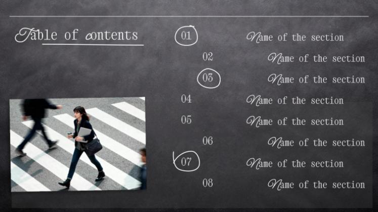 창의적인 칠판 디자인 프레젠테이션 템플릿