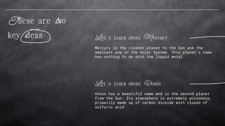 창의적인 칠판 디자인 프레젠테이션 템플릿