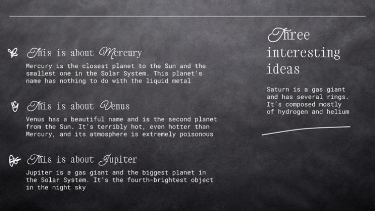 창의적인 칠판 디자인 프레젠테이션 템플릿