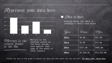 창의적인 칠판 디자인 프레젠테이션 템플릿