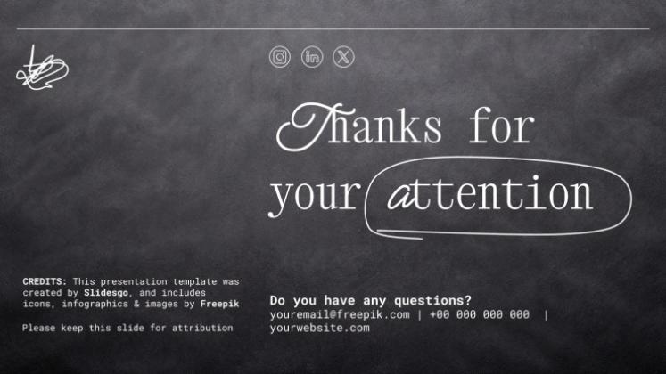 창의적인 칠판 디자인 프레젠테이션 템플릿