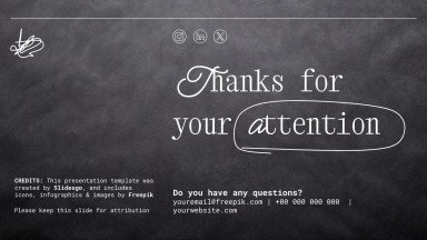 창의적인 칠판 디자인 프레젠테이션 템플릿