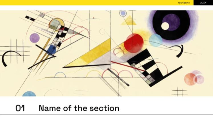 Étude d'analyse artistique Modèles de présentation