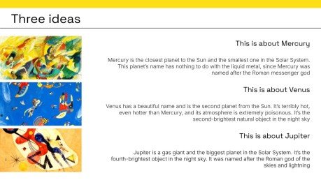 Étude d'analyse artistique Modèles de présentation