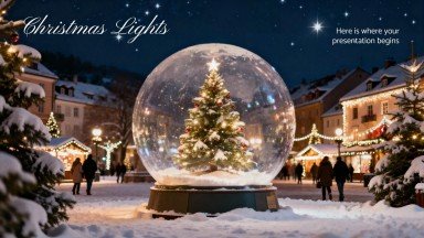 Weihnachtsbeleuchtung Präsentationsvorlage