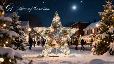 Weihnachtsbeleuchtung Präsentationsvorlage